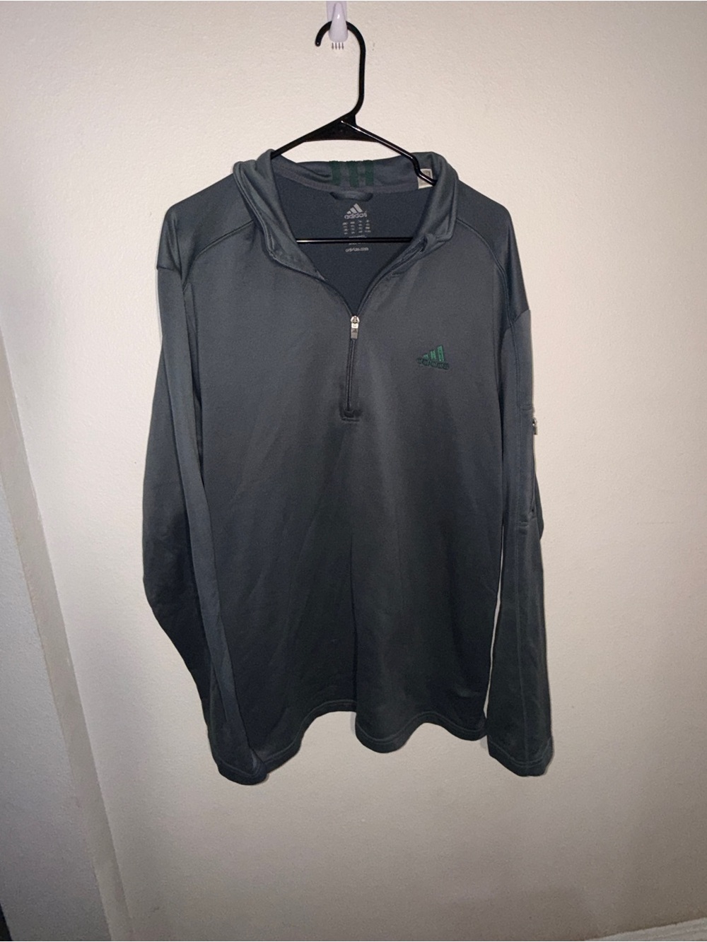 adidas Pullover Top in Teal and Light Gray